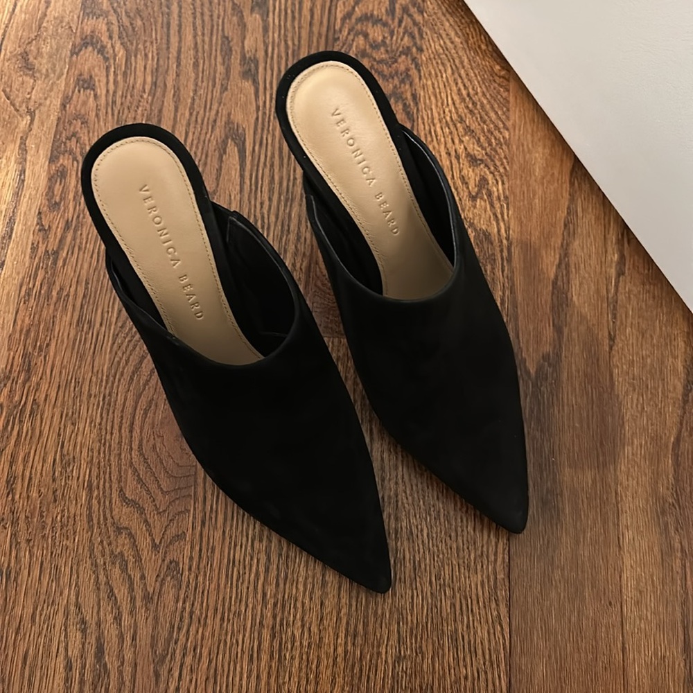 Veronica Beard Lisa Pointed Toe Mule Slide Black … - image 3